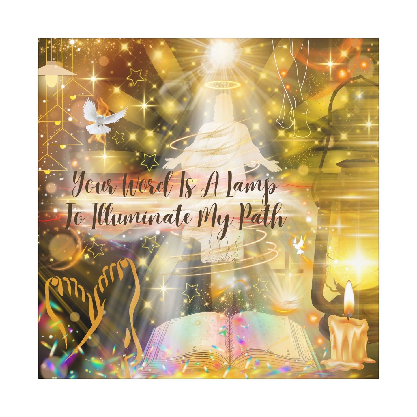 Your Word - Inspirational Wall Art, Custom Canvas Print, Home Decor, Motivational Quote, Spiritual Artwork, Wall Decor Gift