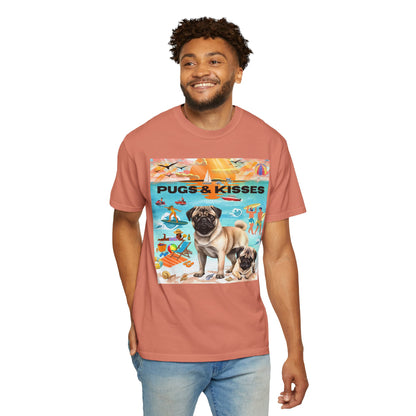 Pugs & Kisses Unisex Garment-Dyed T-shirt