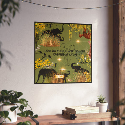 How Do You Eat An Elephant Fine Art Poster