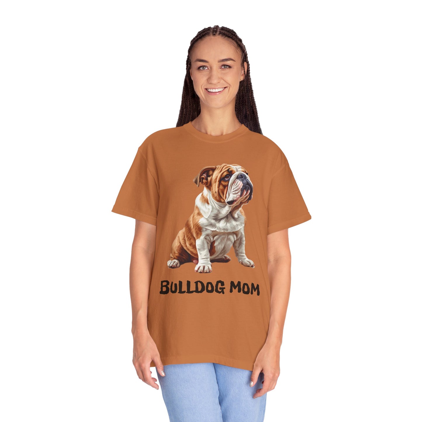 Bulldog Mom Unisex Garment-Dyed T-shirt