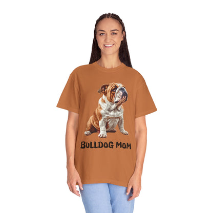 Bulldog Mom Unisex Garment-Dyed T-shirt