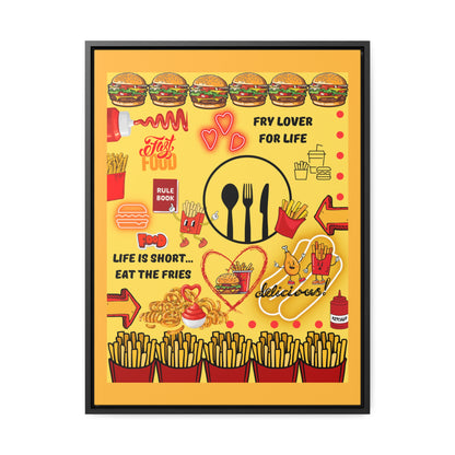 Eat The Fries Canvas Wall Art