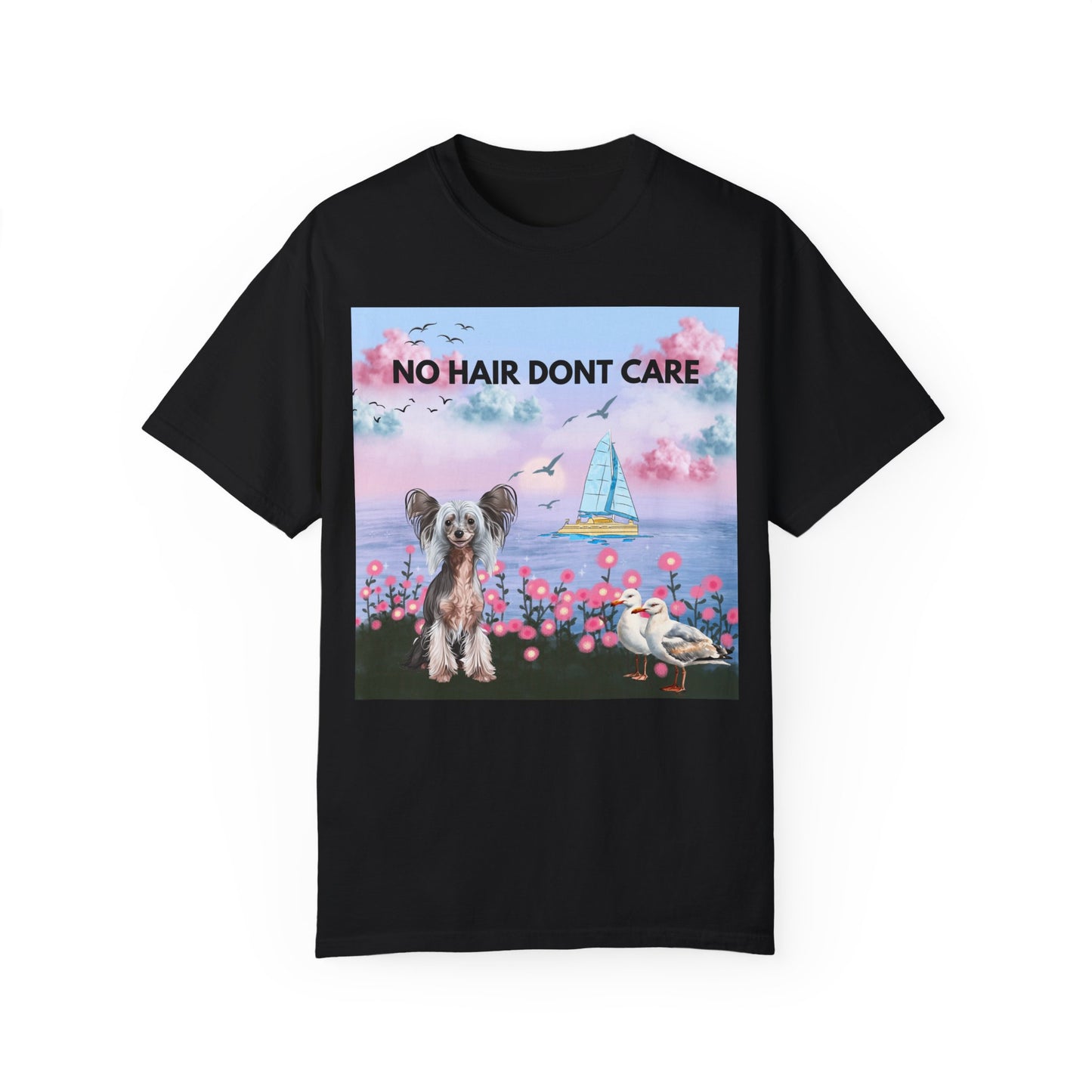 No Hair Don't Care Unisex Garment-Dyed T-shirt