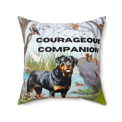 Courageous Companion Spun Polyester Square Pillow