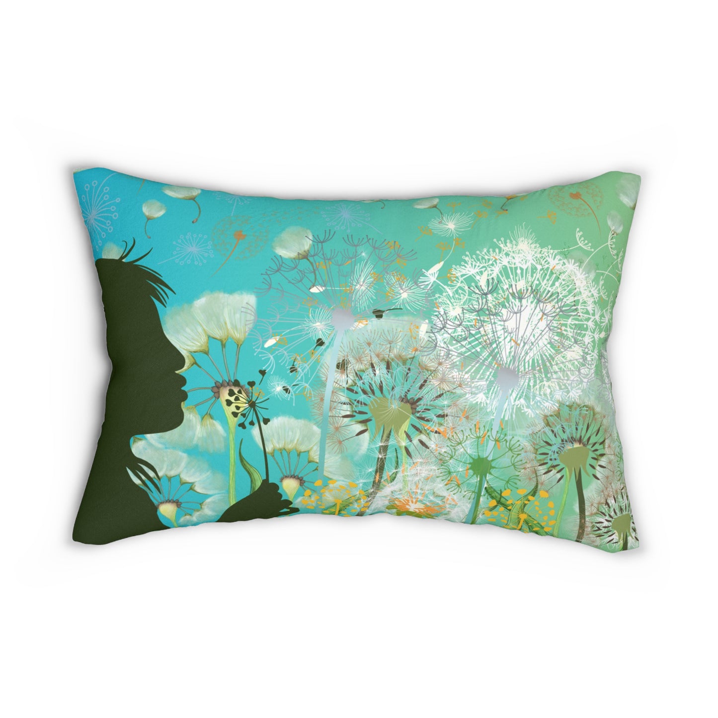 Weed Or Wish Spun Polyester Lumbar Pillow