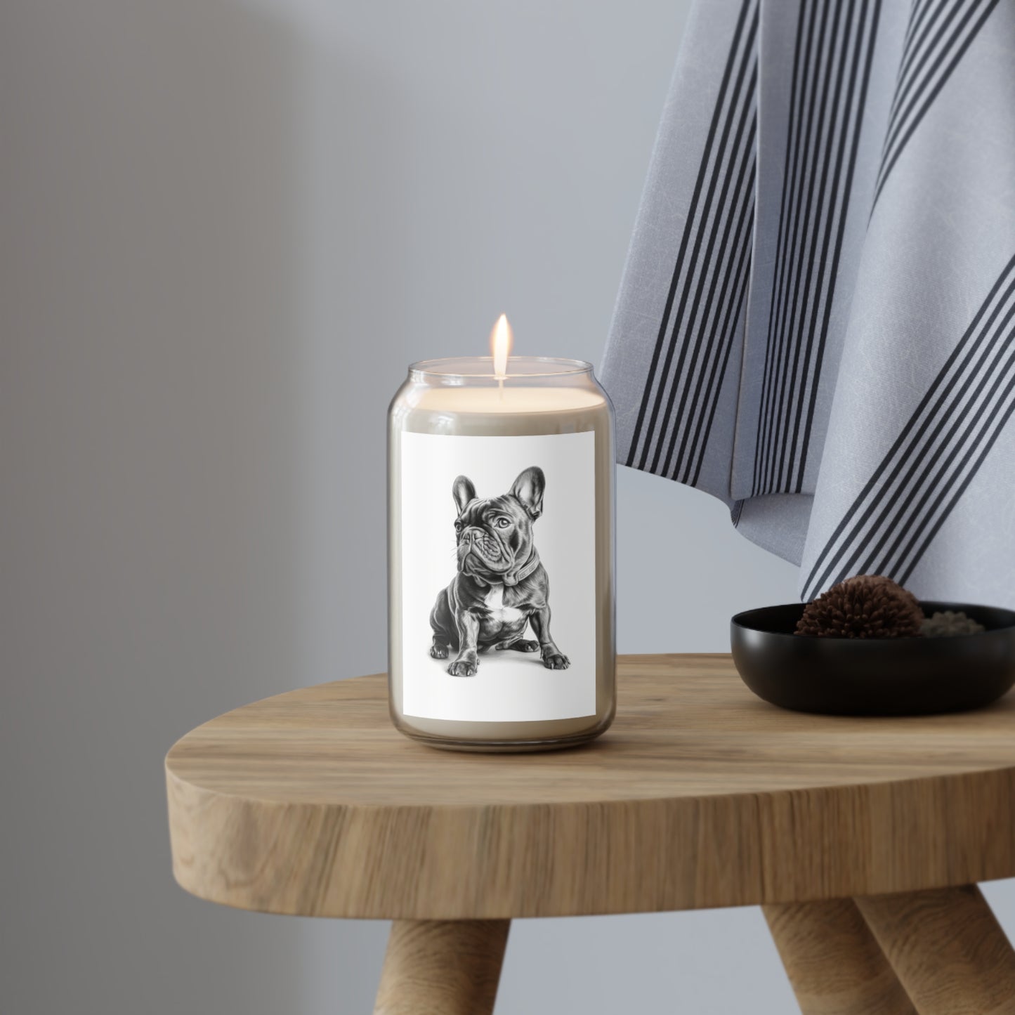 Frenchie Sitting Scented Candle, 13.75oz