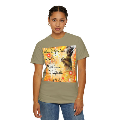 Leave The Light On Unisex Garment-Dyed T-shirt