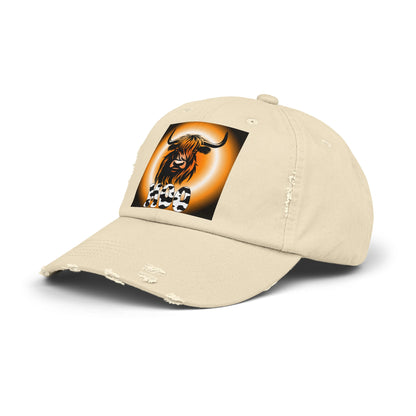 Moo Unisex Distressed Cap