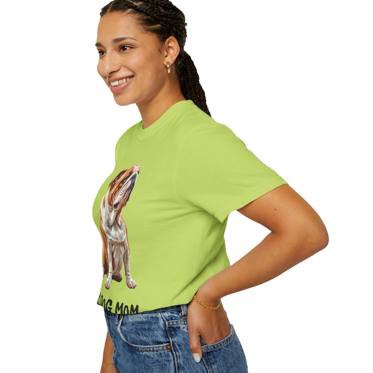 Bulldog Mom Unisex Garment-Dyed T-shirt