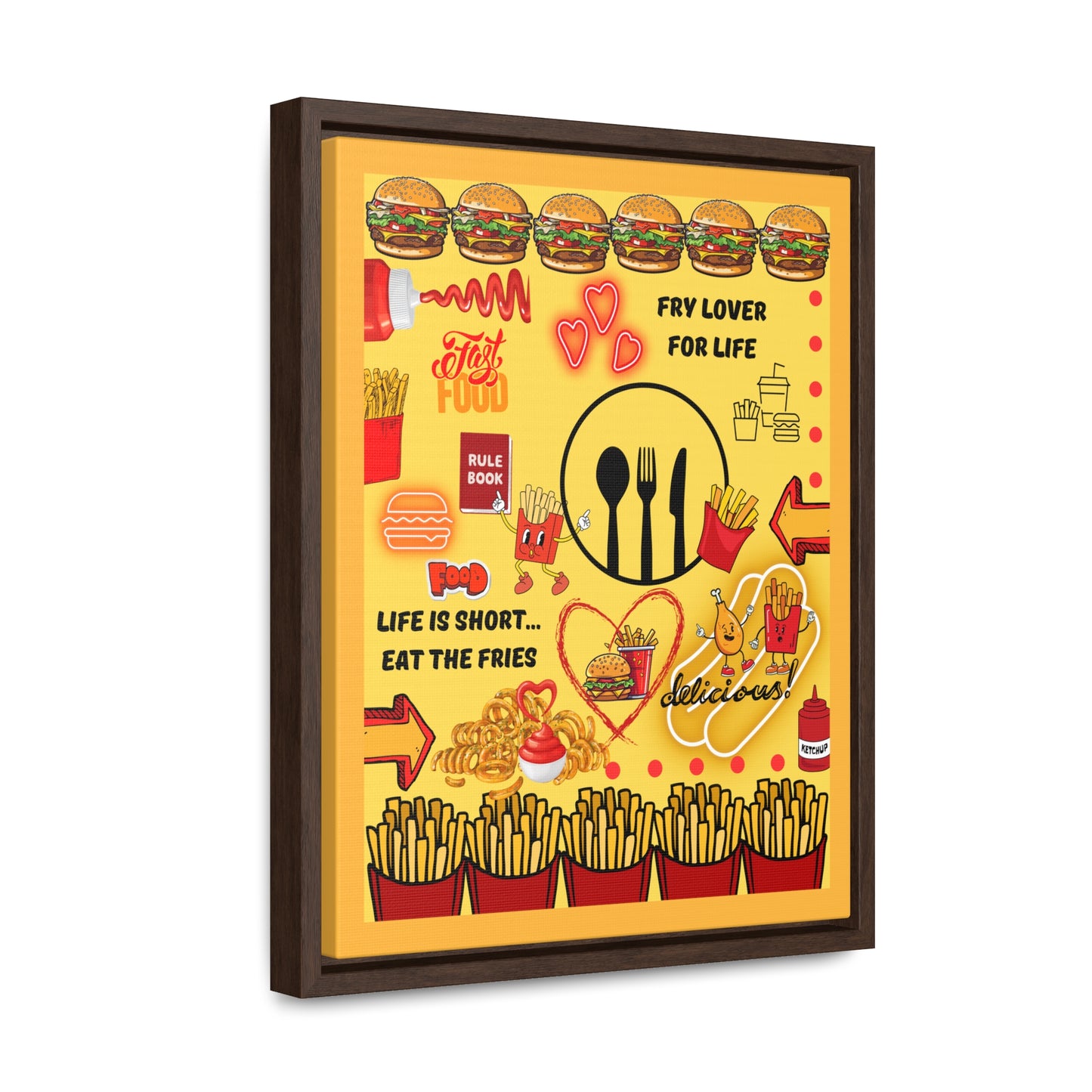 Eat The Fries Canvas Wall Art