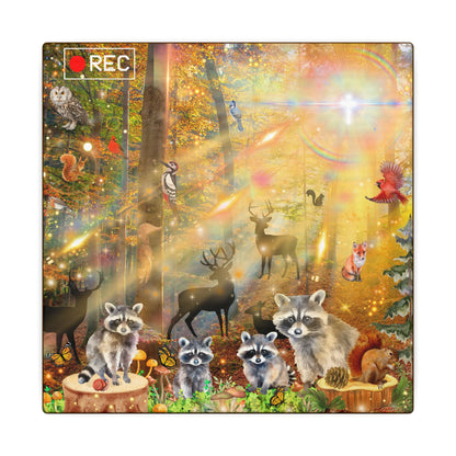 Take A Hike - Nature-Themed Canvas Art, Wildlife Decor, Forest Wall Art, Animal Lovers Canvas, Magical Forest Painting