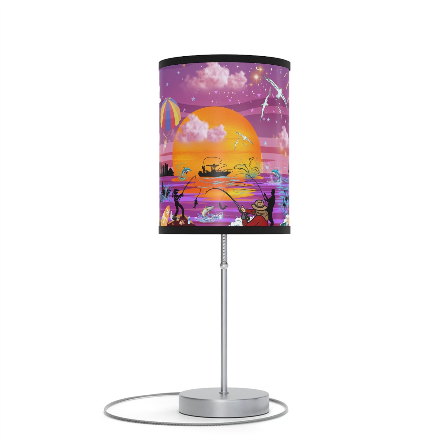 Fishing At Sunset Lamp on a Stand, US|CA plug