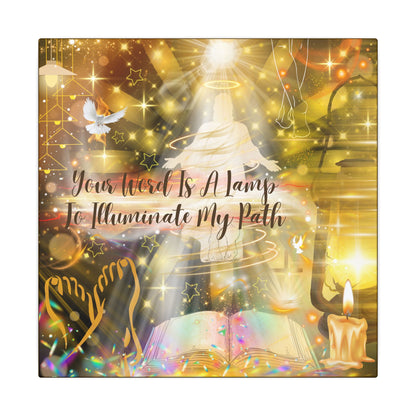 Your Word - Inspirational Wall Art, Custom Canvas Print, Home Decor, Motivational Quote, Spiritual Artwork, Wall Decor Gift