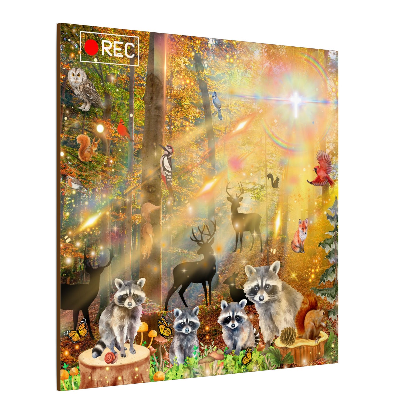 Take A Hike - Nature-Themed Canvas Art, Wildlife Decor, Forest Wall Art, Animal Lovers Canvas, Magical Forest Painting