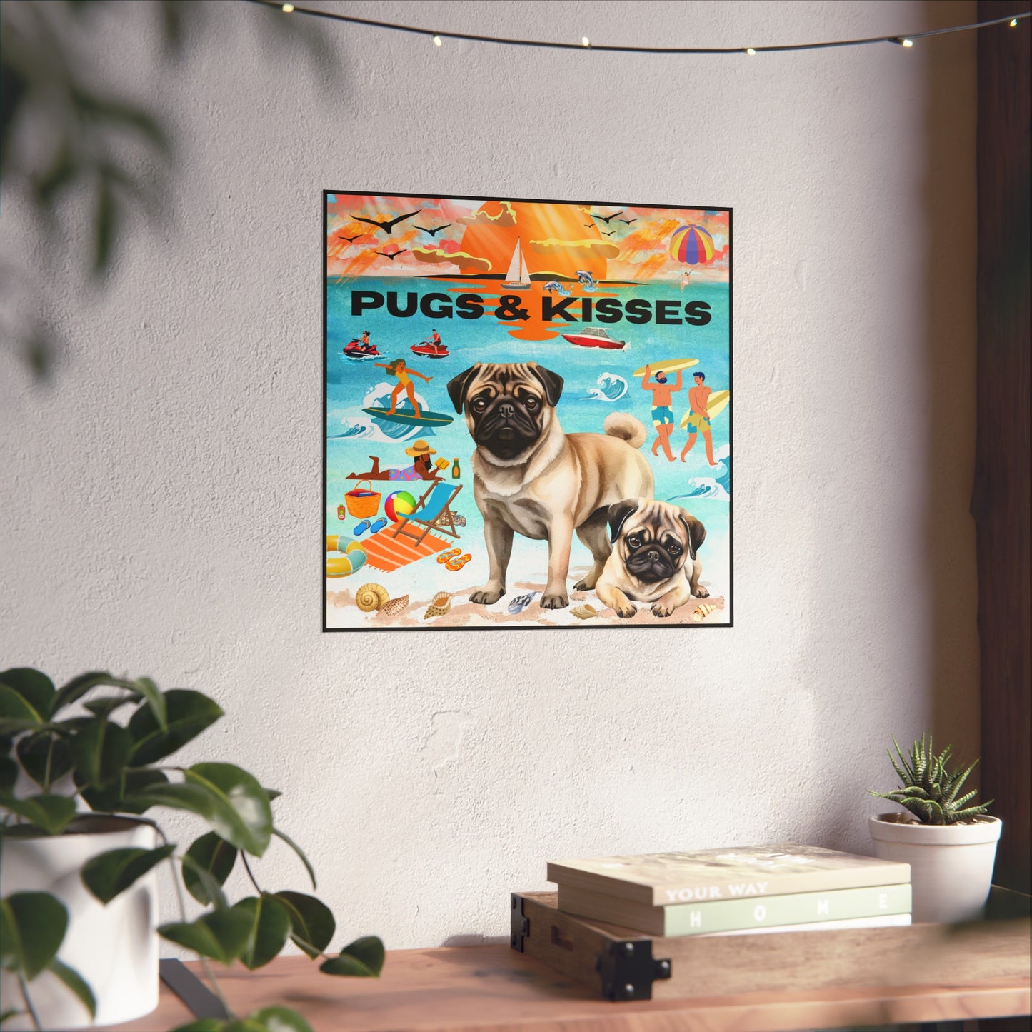 Pugs & Kisses Fine Art Posters