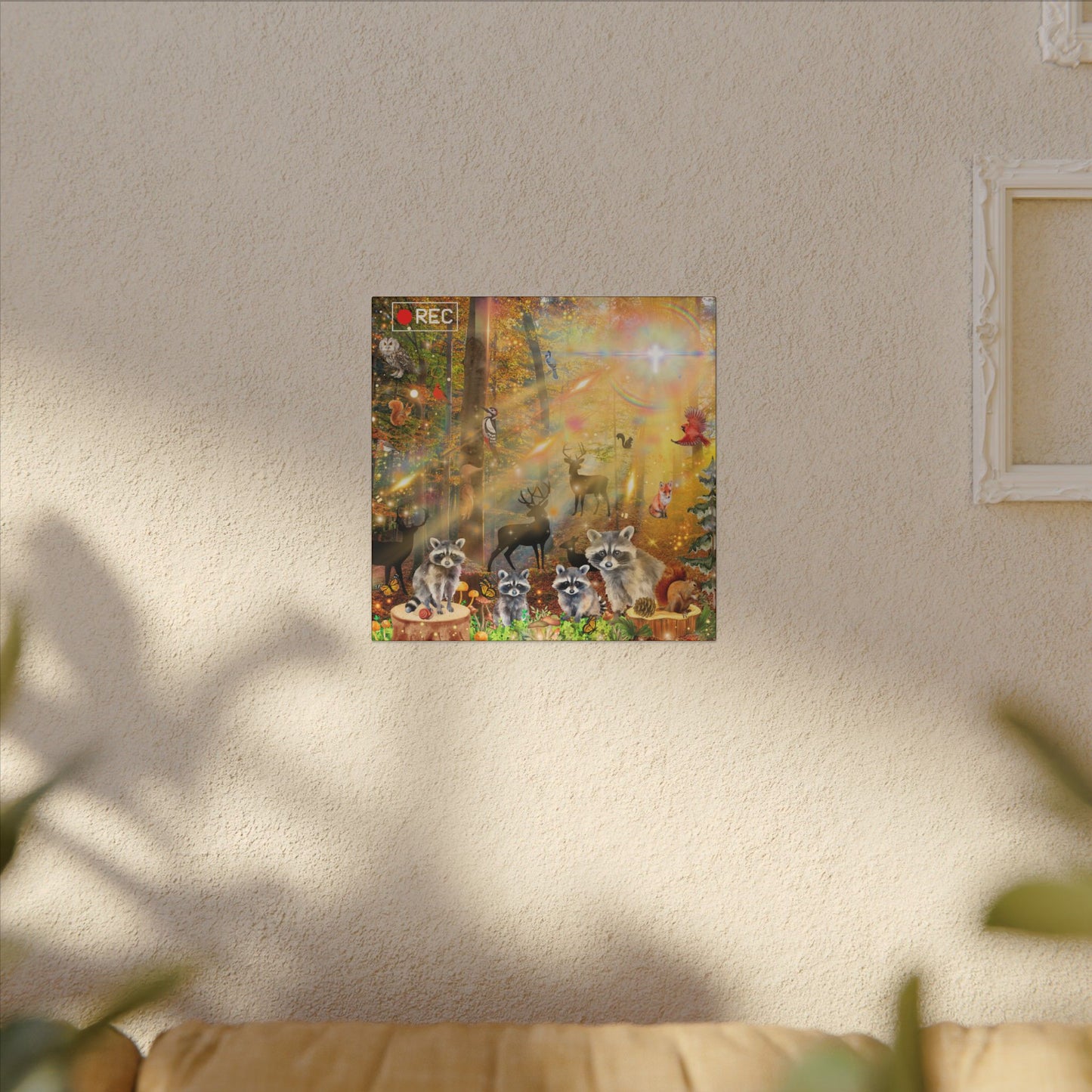 Take A Hike - Nature-Themed Canvas Art, Wildlife Decor, Forest Wall Art, Animal Lovers Canvas, Magical Forest Painting