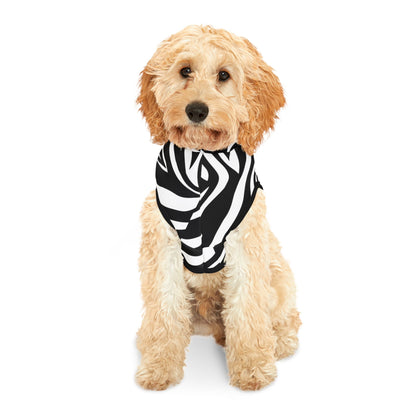 Pet Hoodie Zebra Black