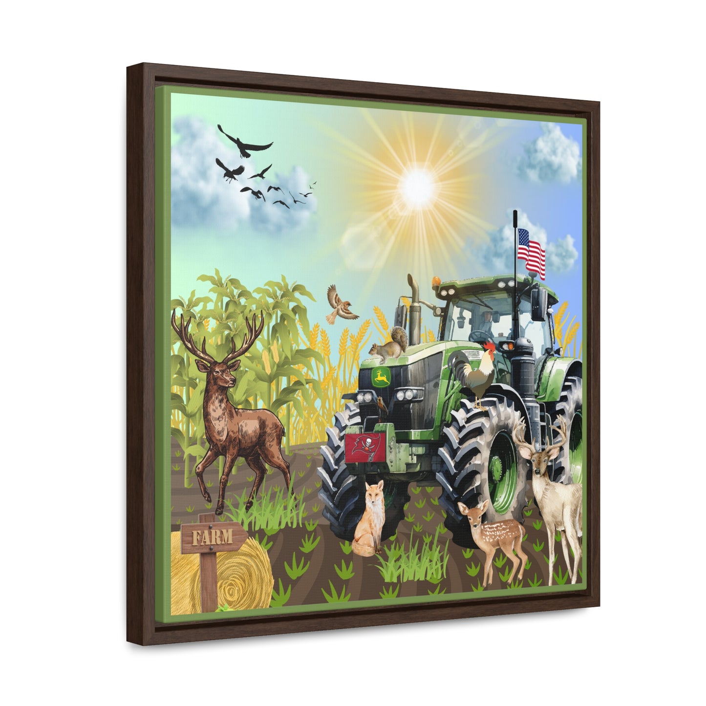 Farming In Florida Buccaneers Gallery Canvas Wraps, Square Frame