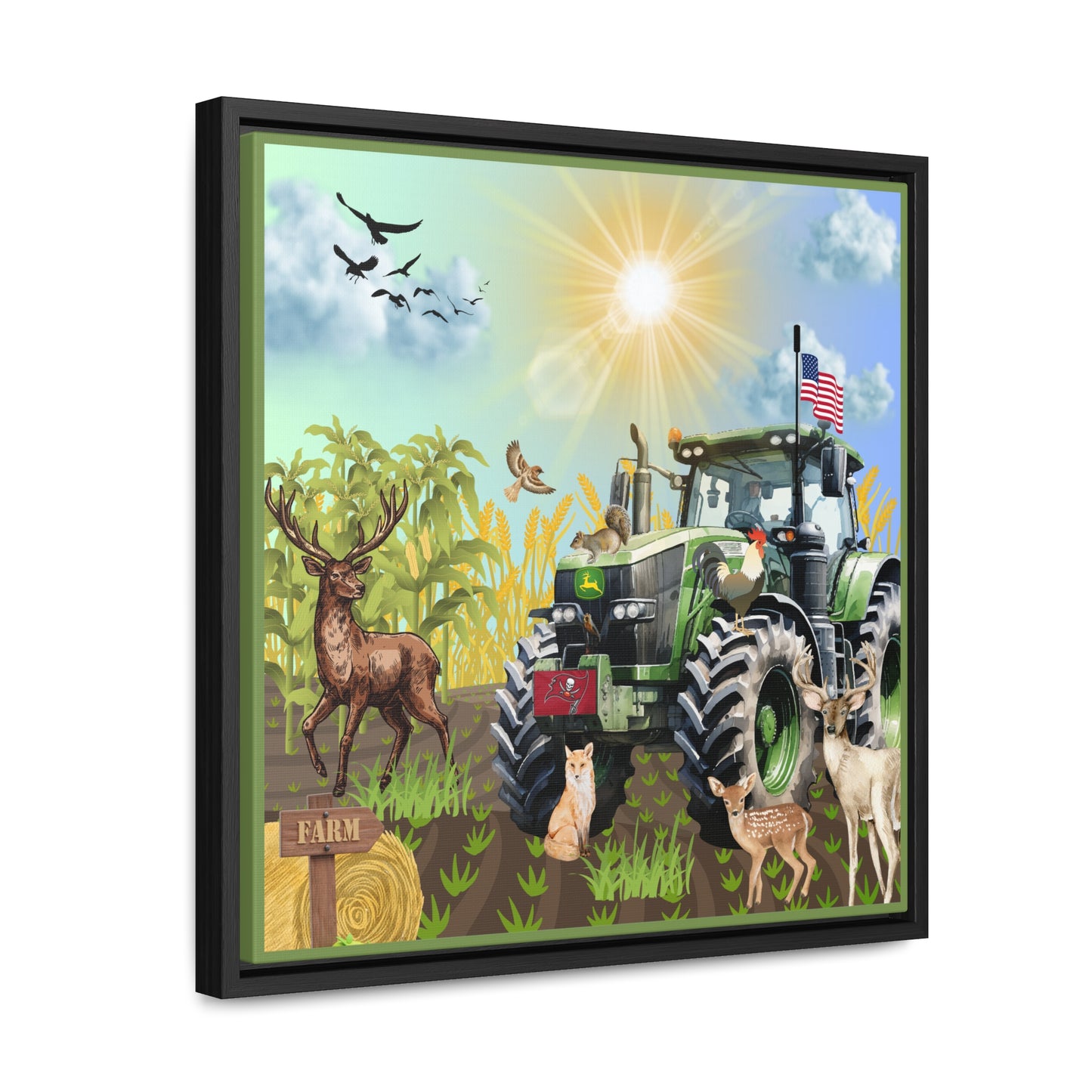 Farming In Florida Buccaneers Gallery Canvas Wraps, Square Frame