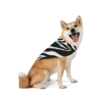 Pet Bandana Zebra Black