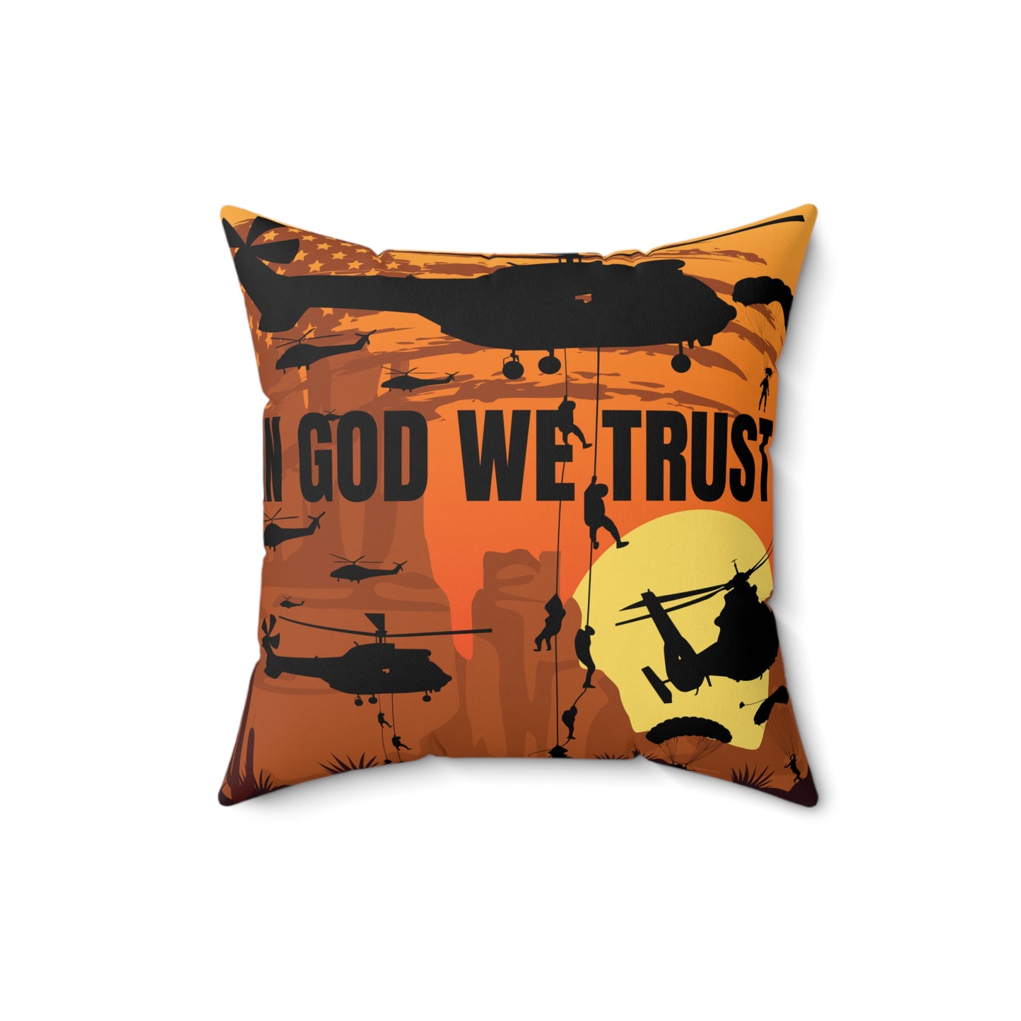 In God We Trust Spun Polyester Square Pillow