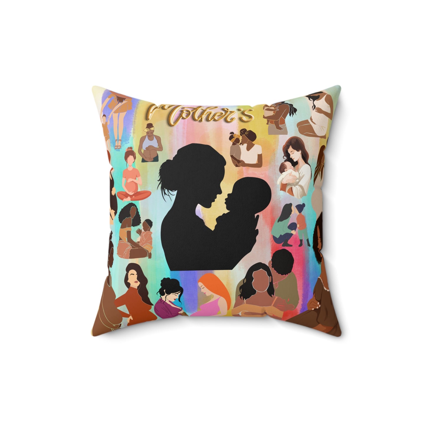 Mothers Spun Polyester Square Pillow