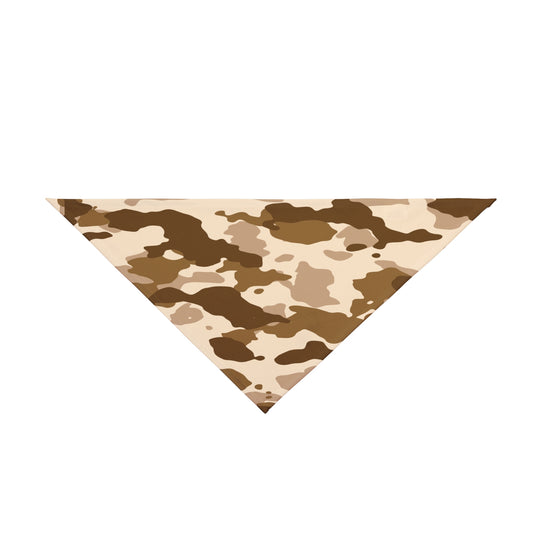 Pet Bandana Camo Tan