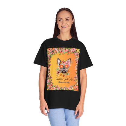 Pawsitive Vibes Only Unisex Garment-Dyed T-shirt