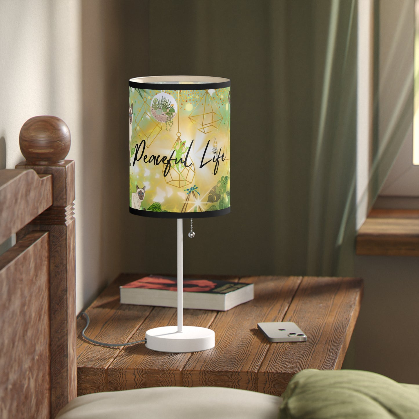 Peaceful Life Lamp on a Stand, US|CA plug