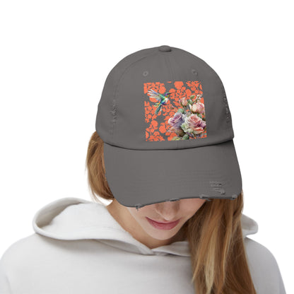 Hummingbird 1 Unisex Distressed Cap