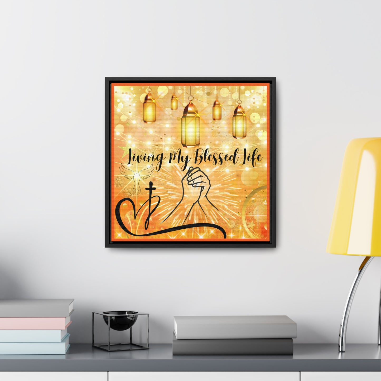 Living My Blessed Life Gallery Canvas Wraps, Square Frame