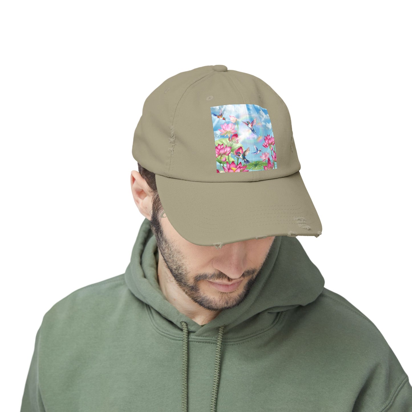 Sipping On Sunshine Unisex Distressed Cap