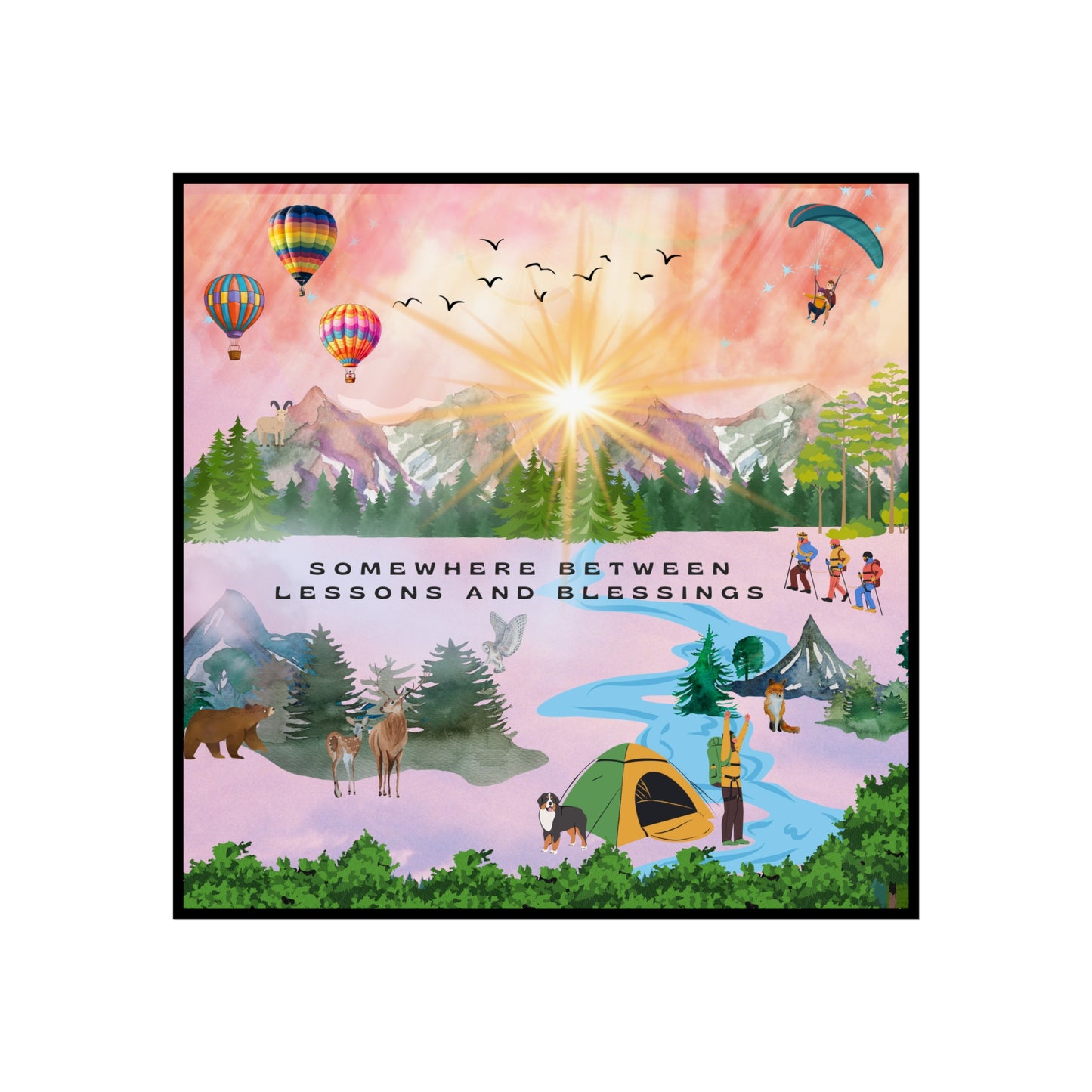 Somewhere Between Lessons And Blessings Fine Art Poster