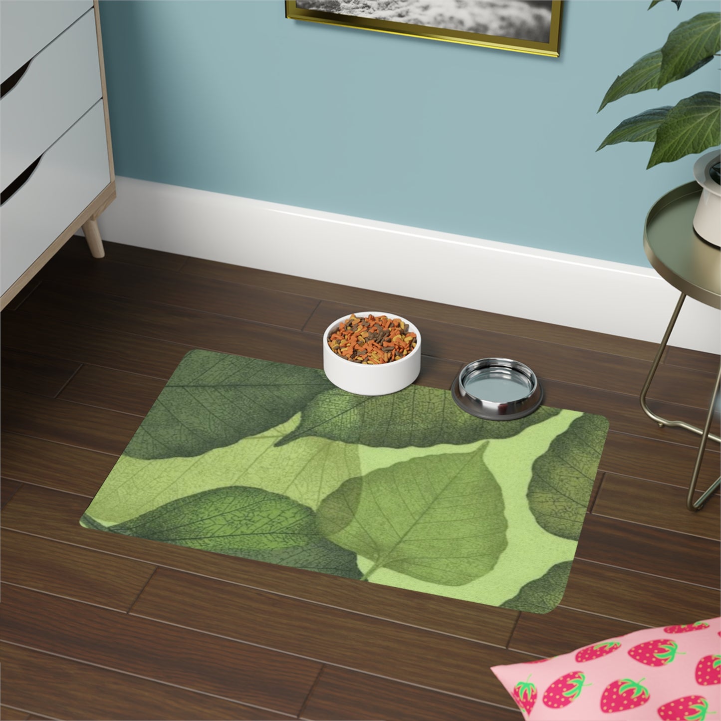 Pet Food Mat (12x18) Leaves 4