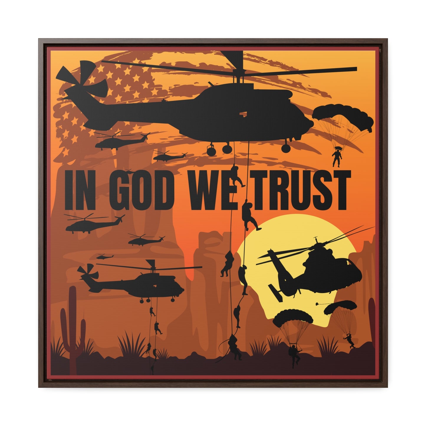 In God We Trust Gallery Canvas Wraps, Square Frame