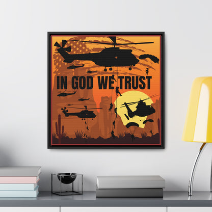 In God We Trust Gallery Canvas Wraps, Square Frame