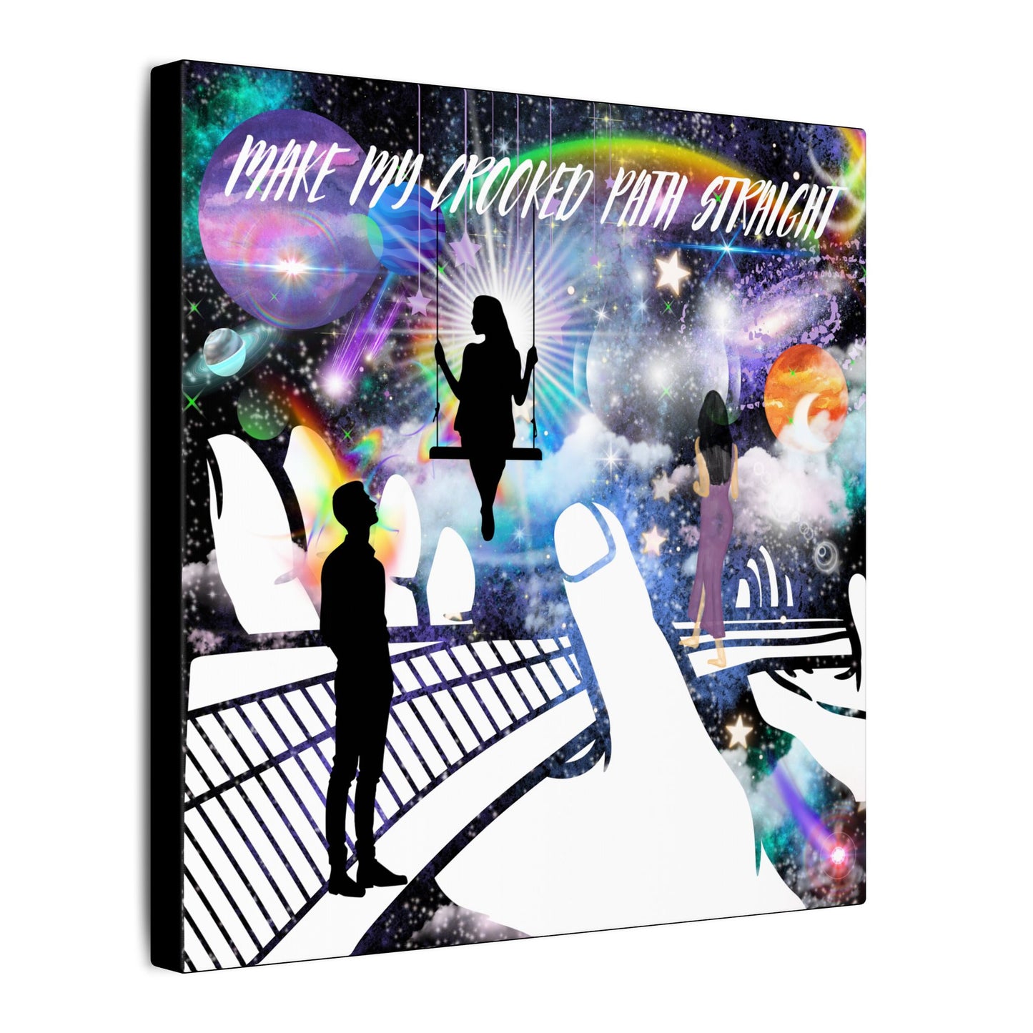 In His Hands - Cosmic Wall Art Canvas Print, Home Decor, Inspirational Decor, Galaxy Artwork, Unique Gift for Space Lovers, Abstract Art