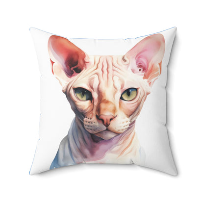 Spun Polyester Square Pillow Sphynx 2