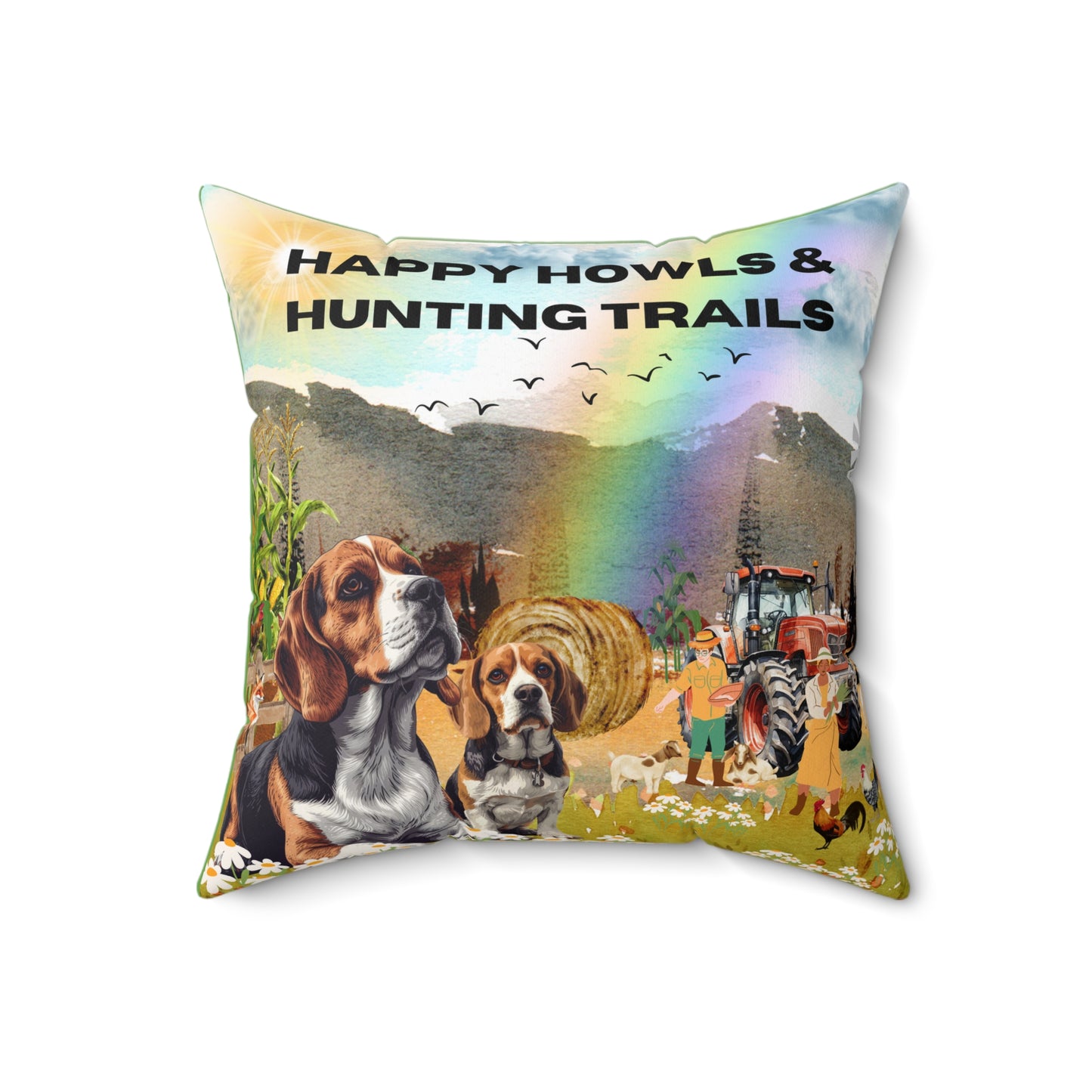 Happy Howls Spun Polyester Square Pillow