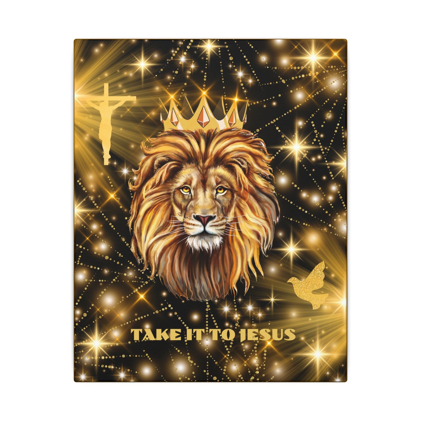 Take It To Jesus- Majestic Lion Canvas Print, Spiritual Wall Art, Take It To Jesus Decor, Faithful Home Decoration, Christian Gift for All Occasions