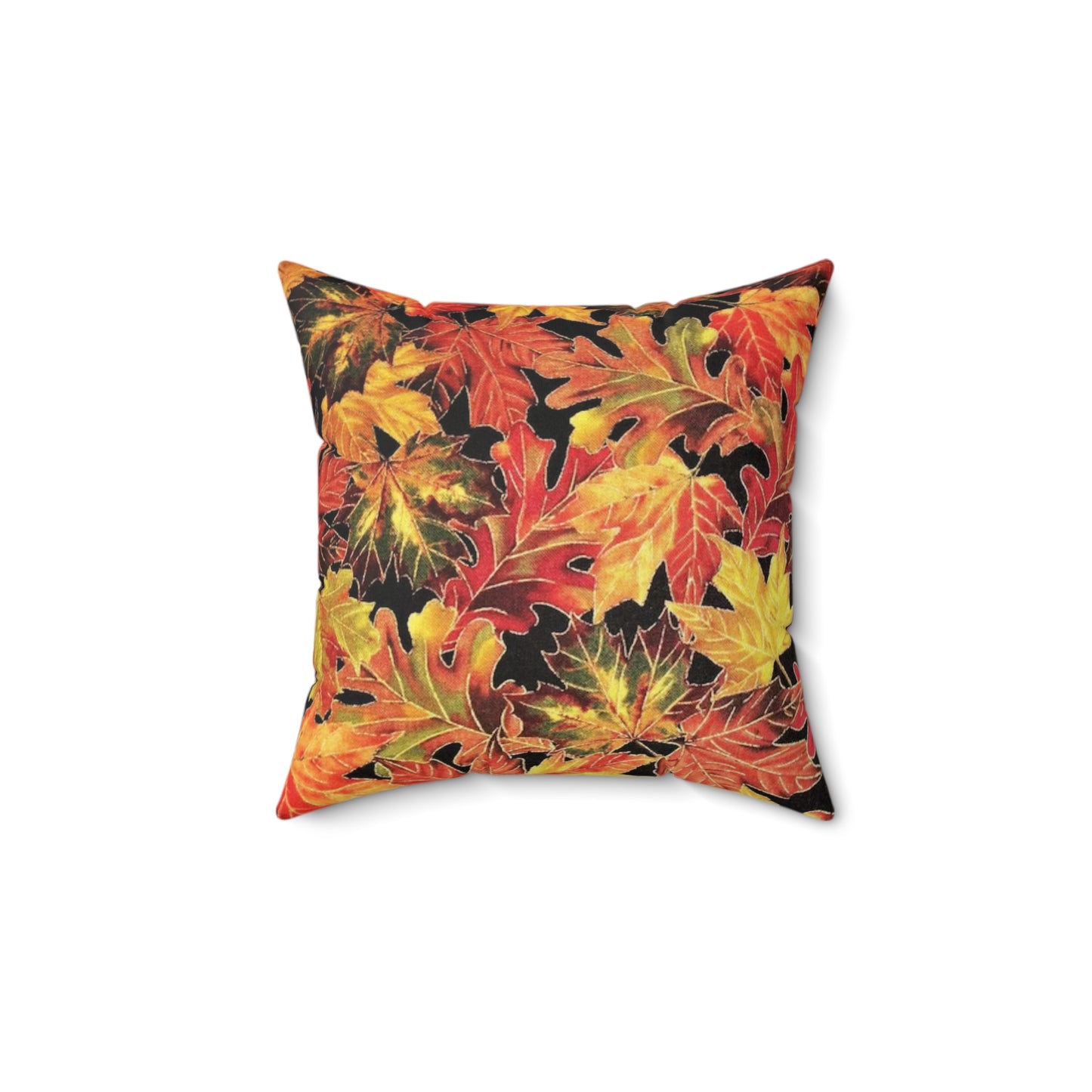 Spun Polyester Square Pillow Fall Leaves