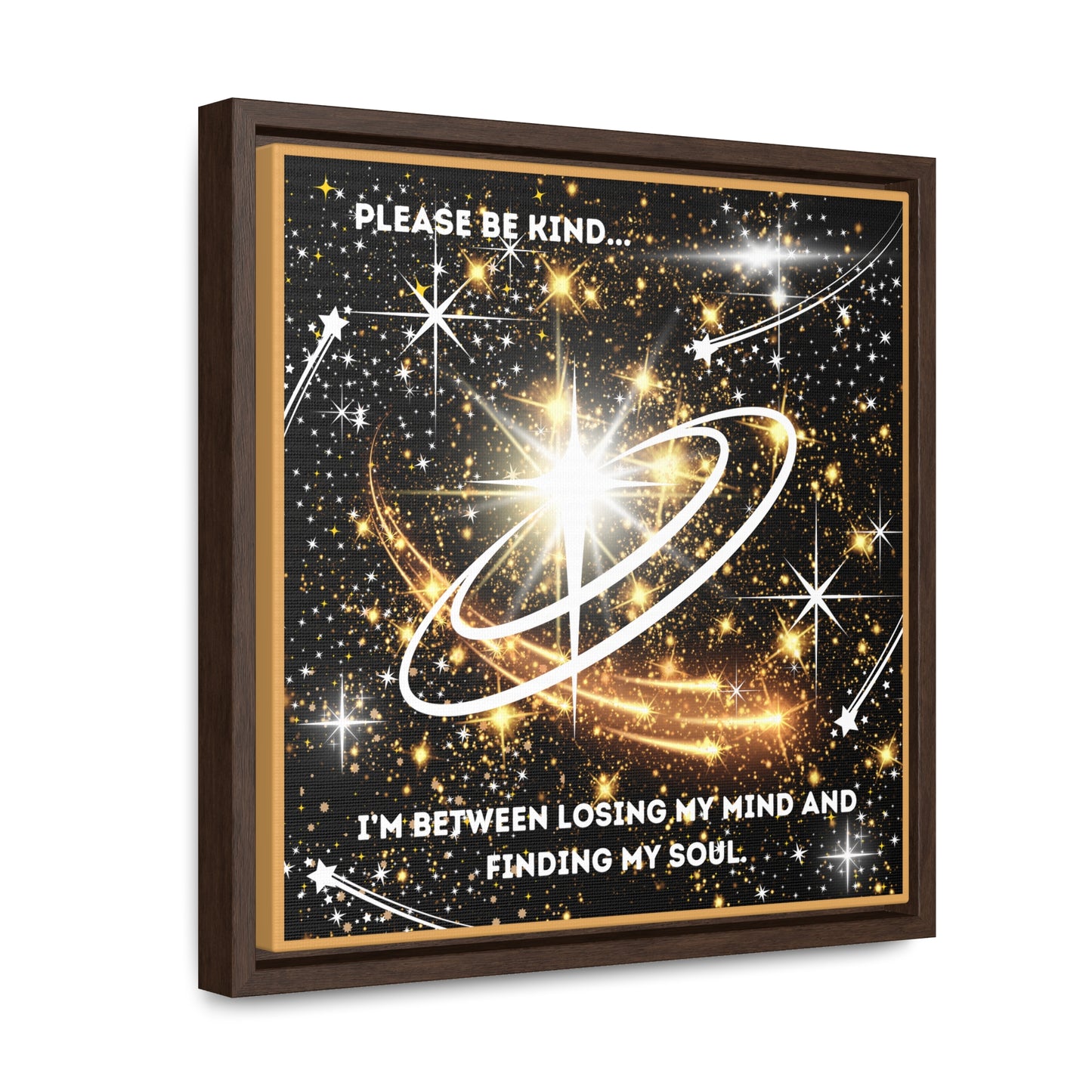 Please Be Kind I'm Between Losing My Mind And Finding My Soul Canvas Wall Art