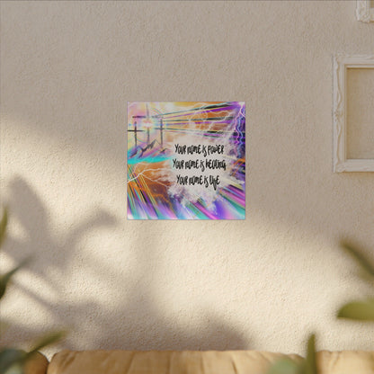 Your Name - Inspirational Wall Art Canvas, Motivational Home Decor, Faith-Based Gift, Religious Art for Home, Modern Canvas Print, Uplifting Artwork