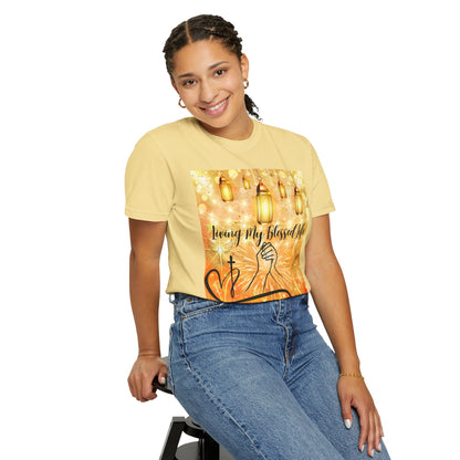 Living My Blessed Life Unisex Garment-Dyed T-shirt
