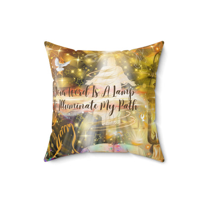 Your Word - Inspirational Quote Pillow, Cozy Home Decor, Spiritual Gift, Motivational Cushion, Living Room Accent, Unique Inspiration Throw Pillow