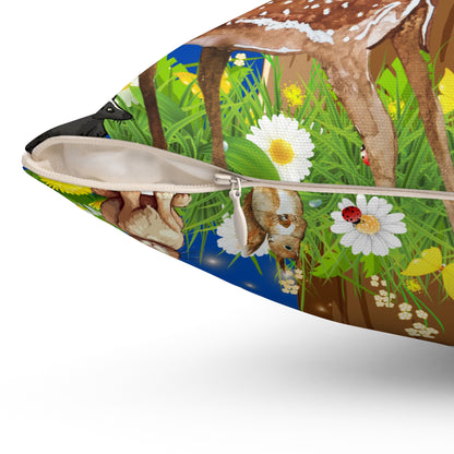 Tree Hugger Spun Polyester Square Pillow