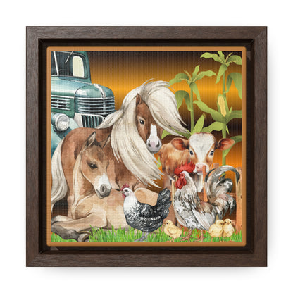 The Farm Gallery Canvas Wraps, Square Frame