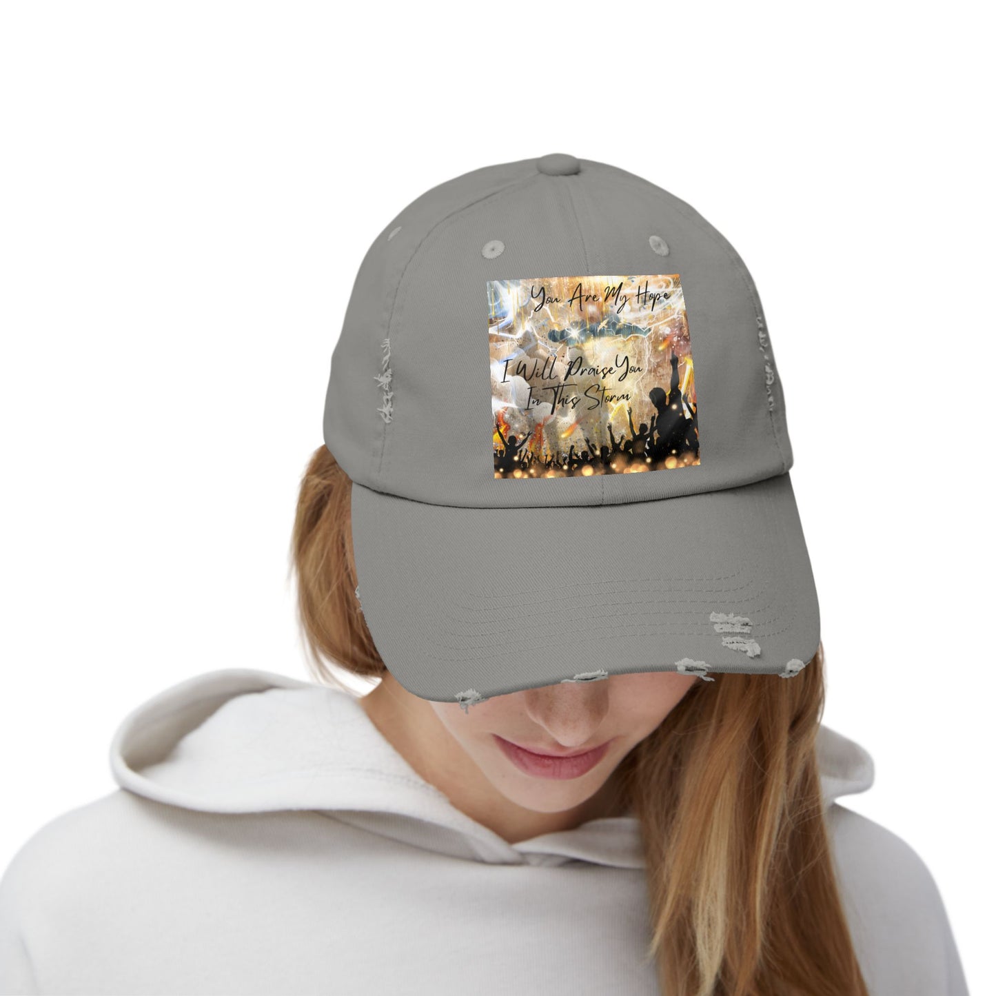 I Will Praise You Unisex Distressed Cap