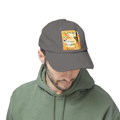 Leave The Light On Unisex Distressed Cap