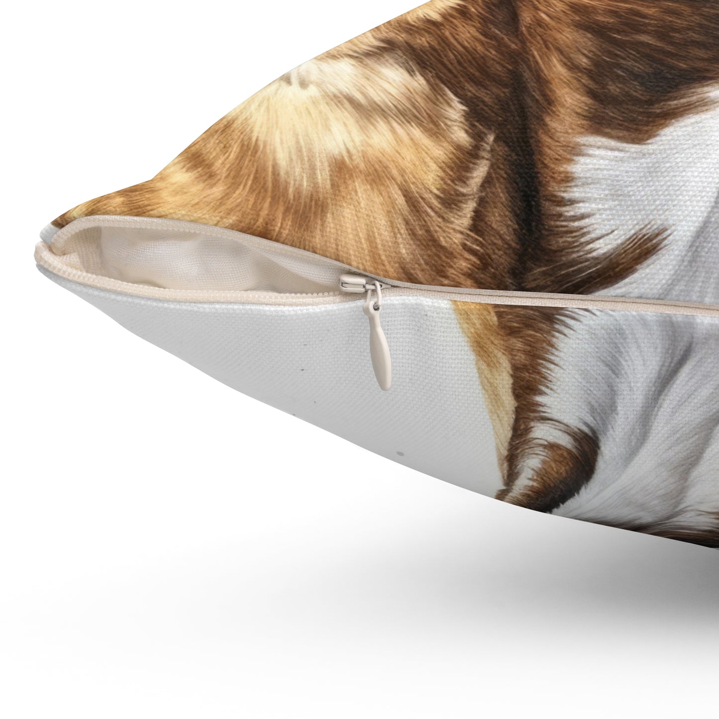 Spun Polyester Square Pillow Frenchie